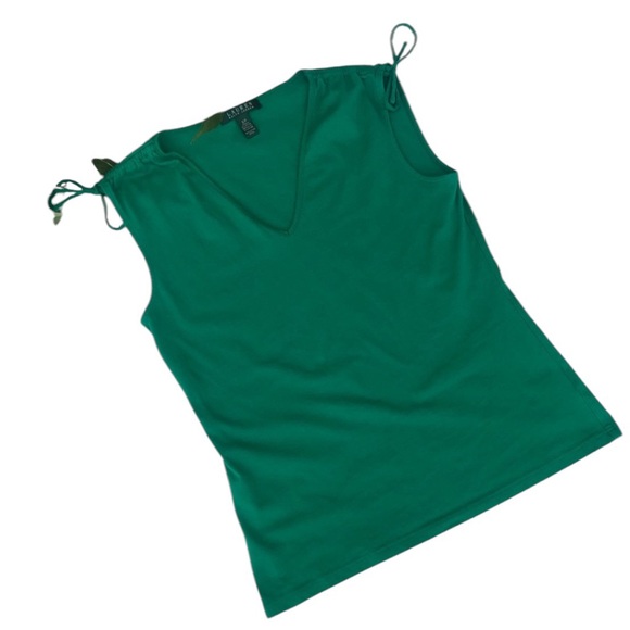 Lauren Ralph Lauren green v neck size small. - Picture 4 of 8